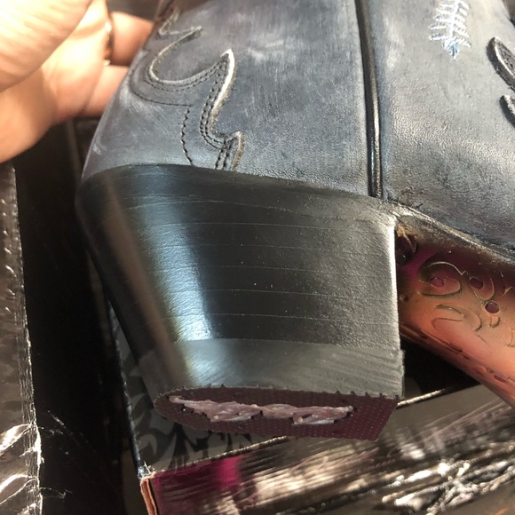 Ladies Dan post custom boots grey blue floral NWT - Picture 7 of 8